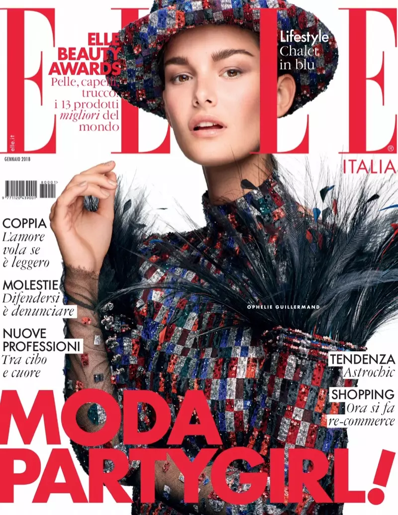 Ophelie Guillermand Modelleri ELLE İtalya için Büyük Boy Stiller