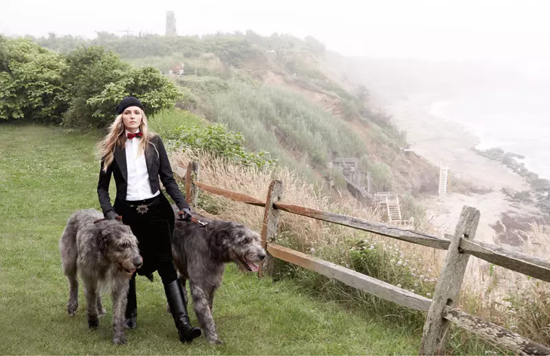 Valentina Zelyaeva žvaigždės Ralph Lauren Holiday 2013 skelbimuose