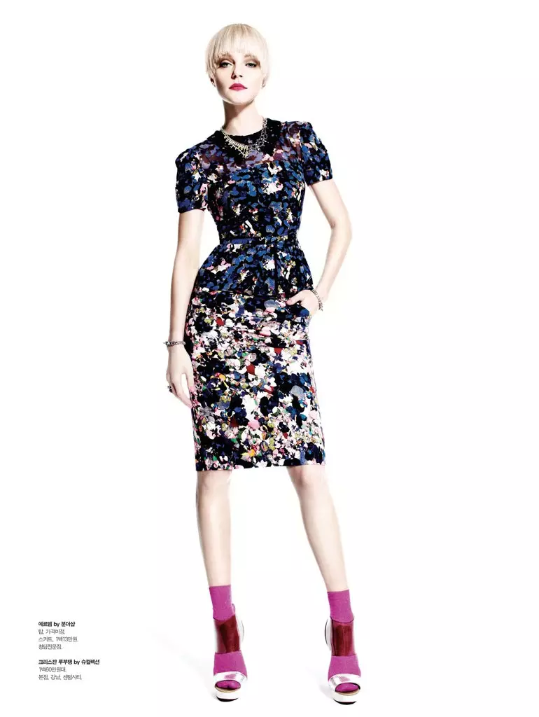 Jessica Stam-ek Victor Demarchelier-entzat planteatzen du Spring Looks-en S aldizkarian