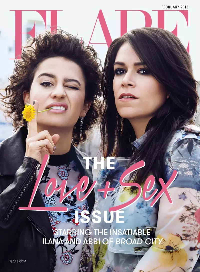 Ilana Glazer dhe Abbi Jacobson në kopertinën e FLARE shkurt 2016