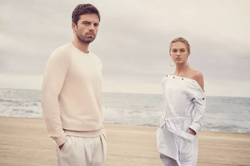 Sebastian Stan a Romee Strijd předvádějí kampaň Hugo Boss Summer of Ease 2018