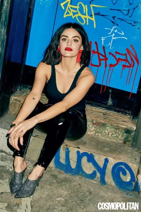 Lucy Hale Poses in Cool Girl Looks for Cosmopolitan