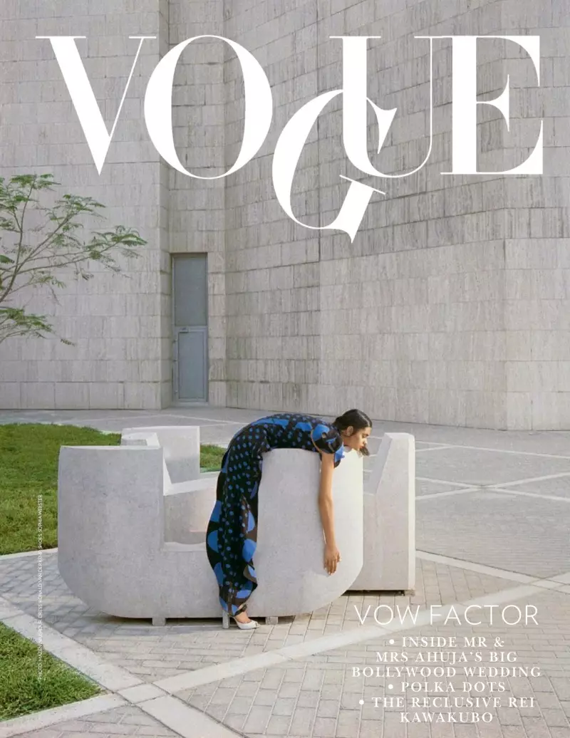 Kiyara โพสท่าในลาย Polka Dot สำหรับ Vogue India