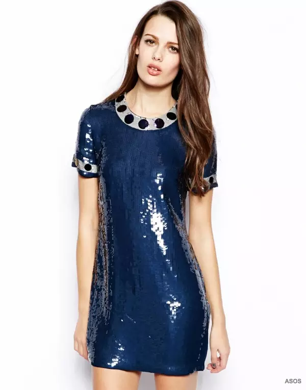 French Connection Cinderland Sequin Shift-kjole fås hos ASOS for 209,59 $