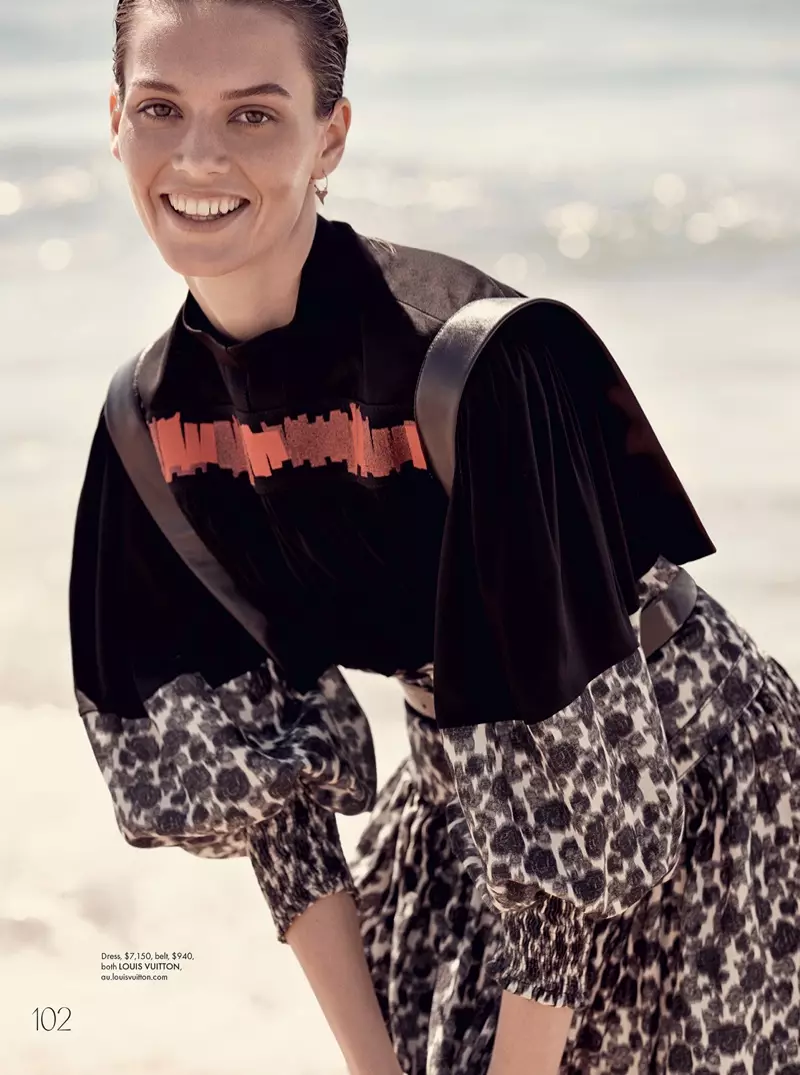 Jasmine Dwyer Models Boho Beach Fashion for ELLE Australia