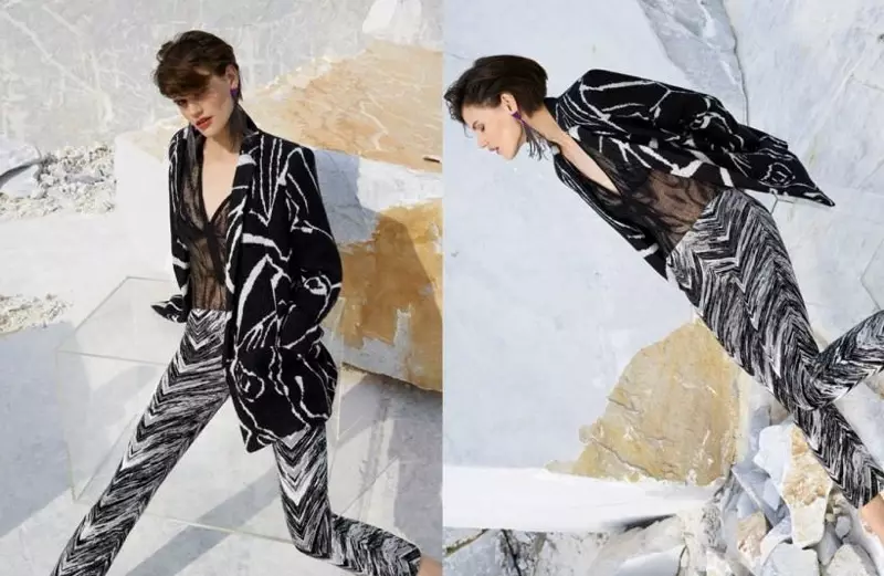 Saskia de Brauw nwetara Topsy Turvy na mkpọsa Missoni's Fall 2015