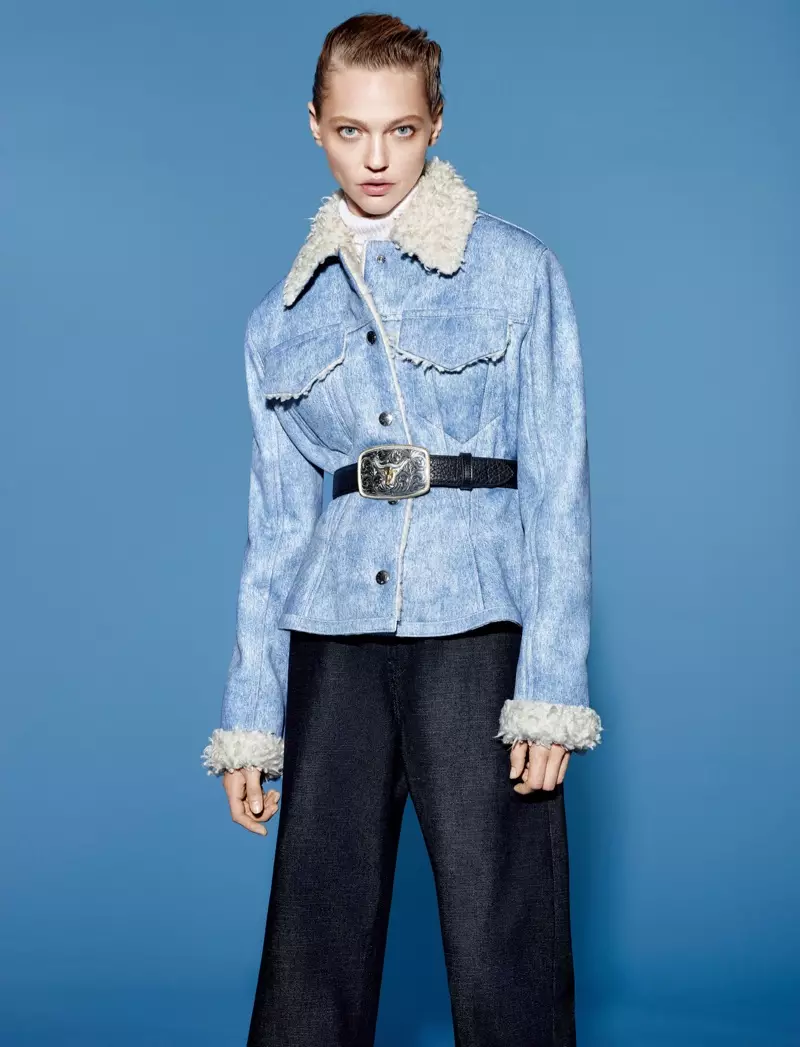 Sasha Pivovarova Model Denim Musim Baharu di Vogue China