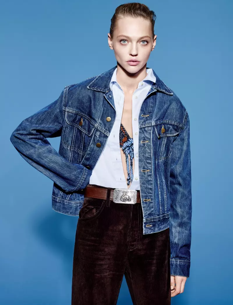 Sasha Pivovarova modeluje nowy sezon denimu w Vogue China