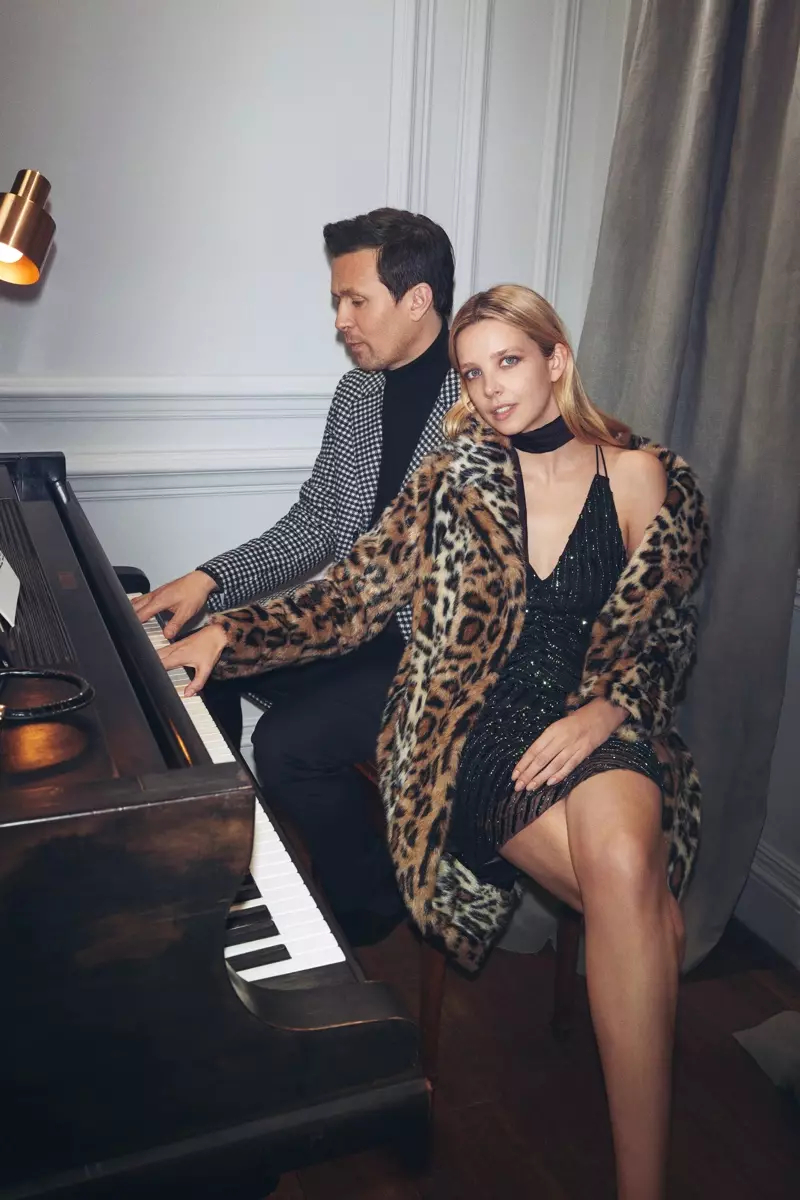 Greta Bellamacina y Robert Montgomery posan en editorial Mango Cena Íntima