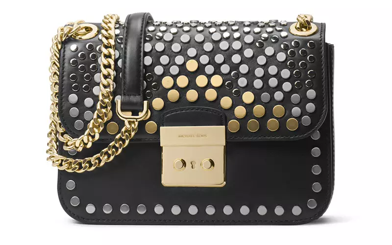 MICHAEL Michael Kors Sloan တည်းဖြတ်သူ Medium Studded Leather Shoulder Bag