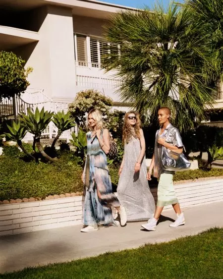 Sasha Pivovarova & Adwoa Aboah Are LA Girls in Mango Spring 2019 Ads