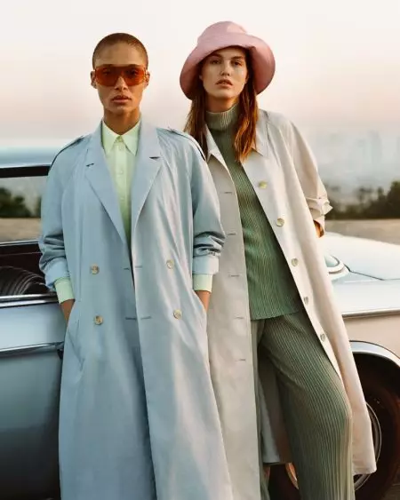 Sasha Pivovarova & Adwoa Aboah Are LA Girls in Mango Spring 2019 Ads