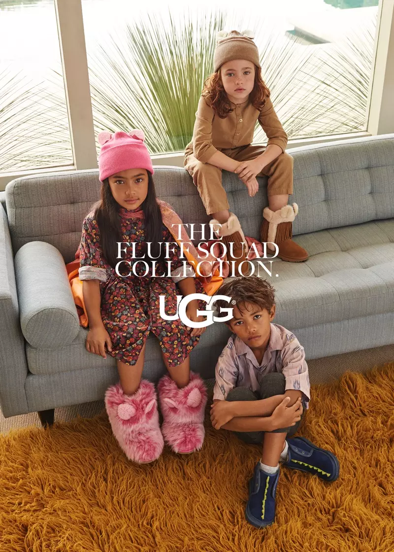 Una imagen de la campaña otoño-invierno 2018 de UGG con estilos para niños