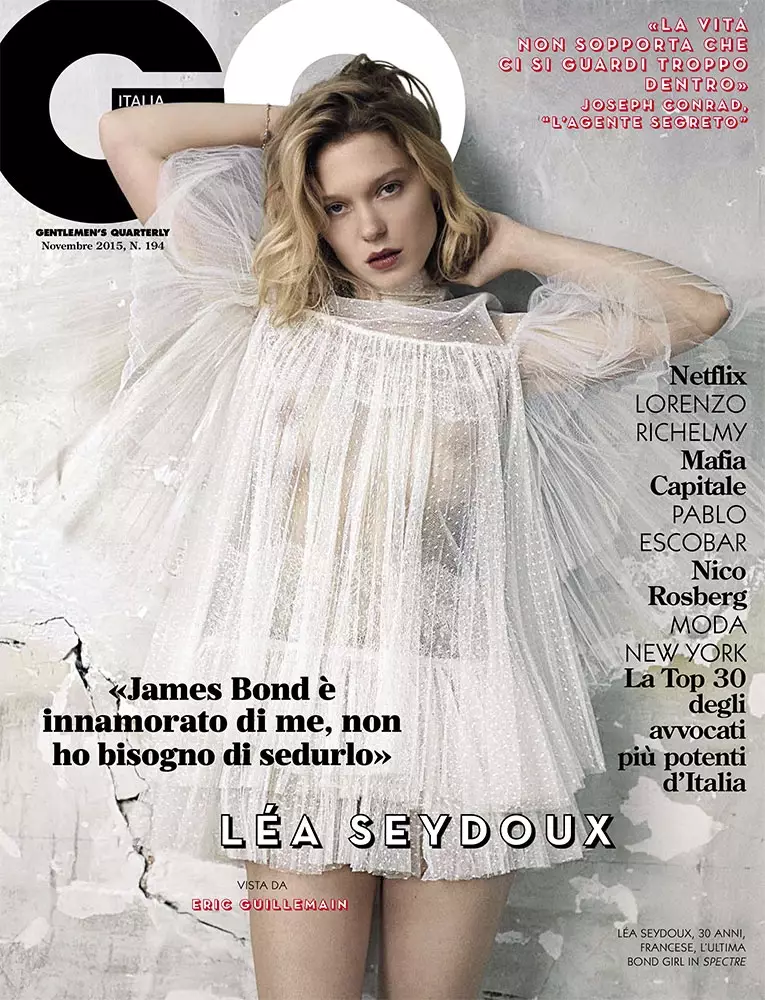 GQ Italy 2015년 11월 표지의 Lea Seydoux