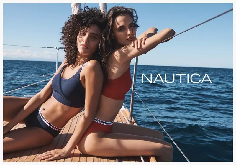 Melodie Vaxelaire og Blanca Padilla bærer badedragter i Nautica forår-sommer 2020-kampagne