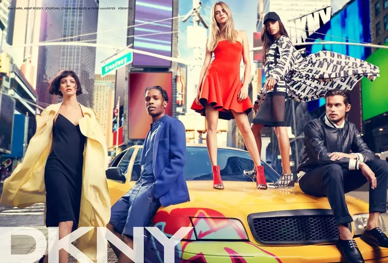 Cara Delevingne, Jourdan Dunn + Eliza Cummings w reklamie DKNY wiosna 2014