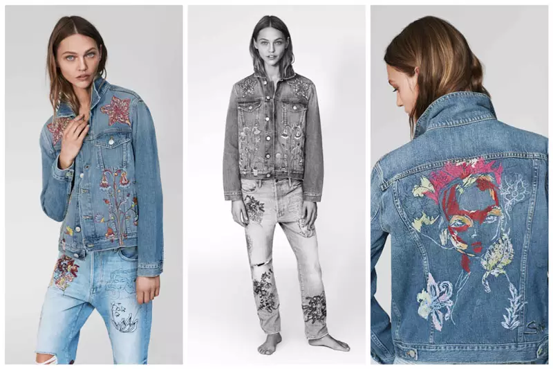 Sasha Pivorarova x FRAME denim collaboration