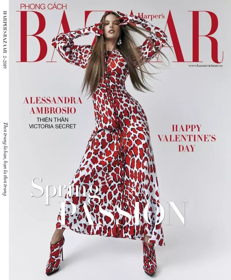 Alessandra Ambrosio Harper's Bazaar Vietnam 2019 Cover Fashion Shoot