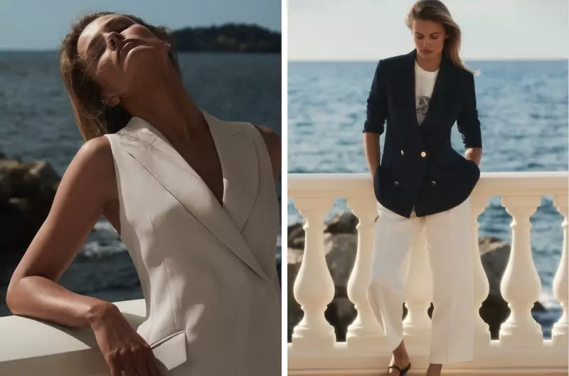 Edita Vilkeviciute Modelleri Massimo Dutti'den Şık Yaz Görünümleri