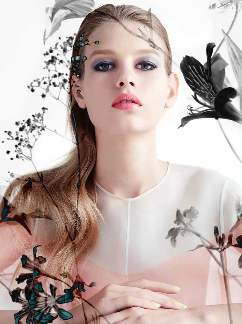 Sofia Mechetner Models Spring Makeup Trends for Dior Magazine