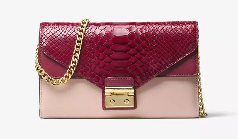 MICHAEL Michael Kors Sloan Portefeuille à chaîne en cuir à blocs de couleurs 136,80 $ (auparavant 228 $)