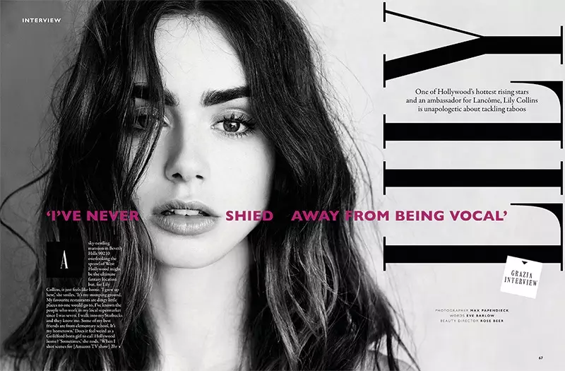 Sanye da salon gyara gashi, Lily Collins tana shirye don rufewarta