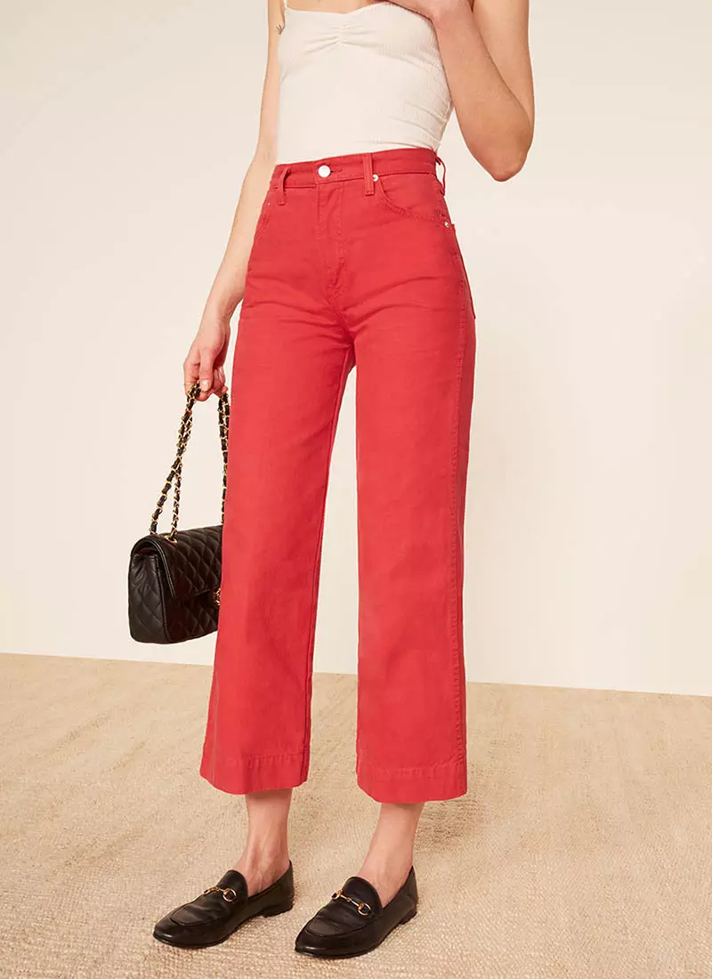I-Reformation Chevy Pant in Cherry $148