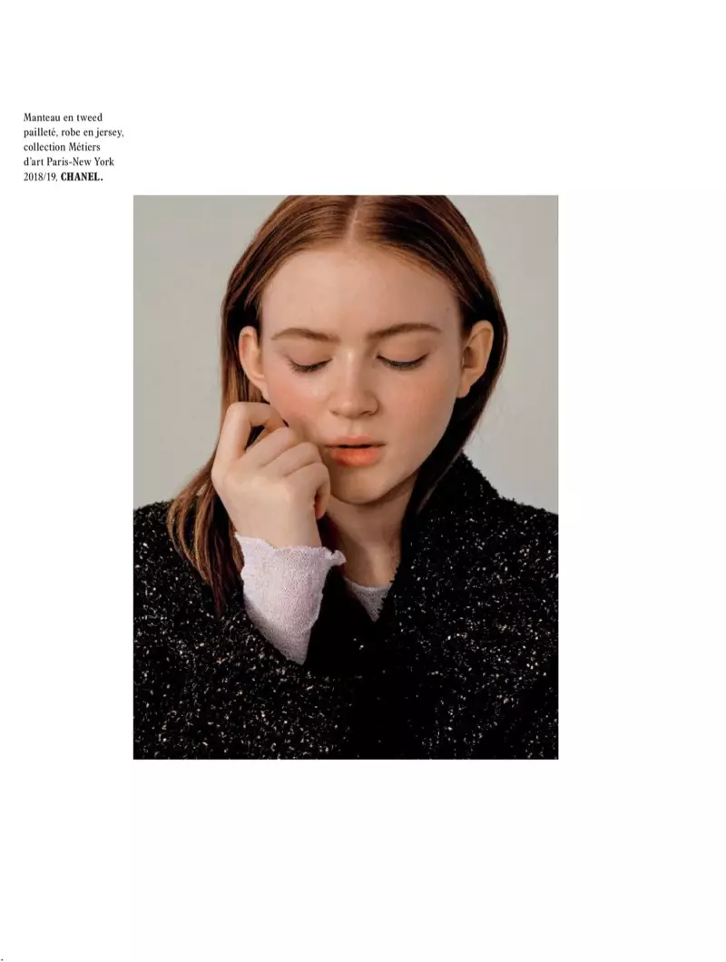 Sadie Sink L'Officiel Paris 2019 Муқоваи Chanel Fashion Shoot 28789_11