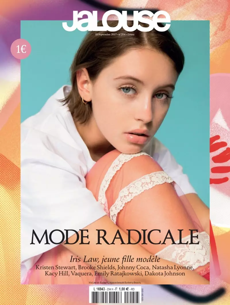 Iris Law Poses in Pastel Burberry Looks for Jalouse