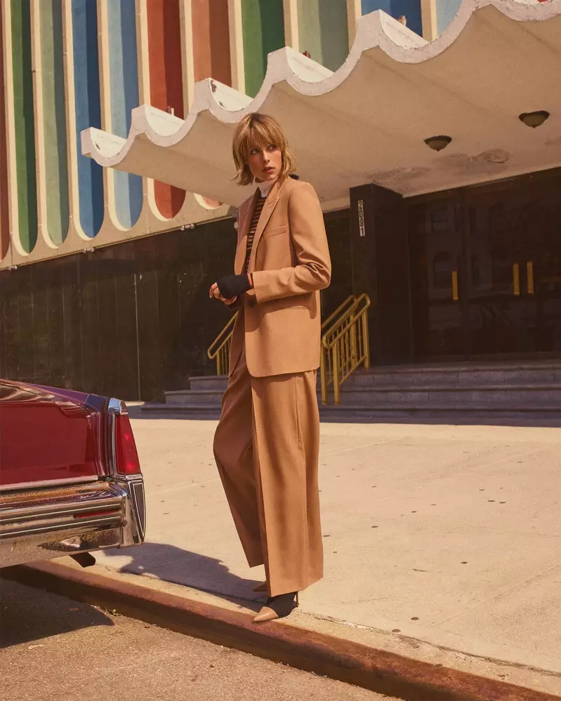 Edie Campbell se îmbracă în lookbook-ul Zara 70's Show toamna 2018