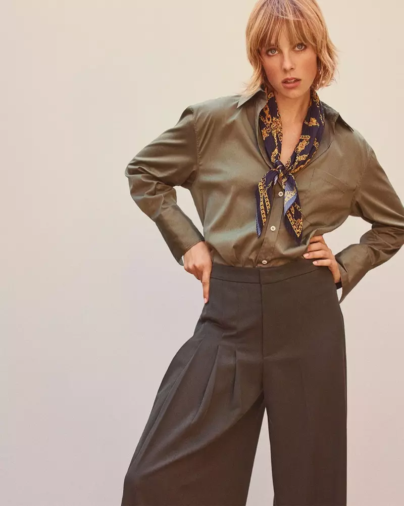 Edie Campbell posa amb estils inspirats dels anys 70 per al lookbook de la tardor del 2018 de Zara