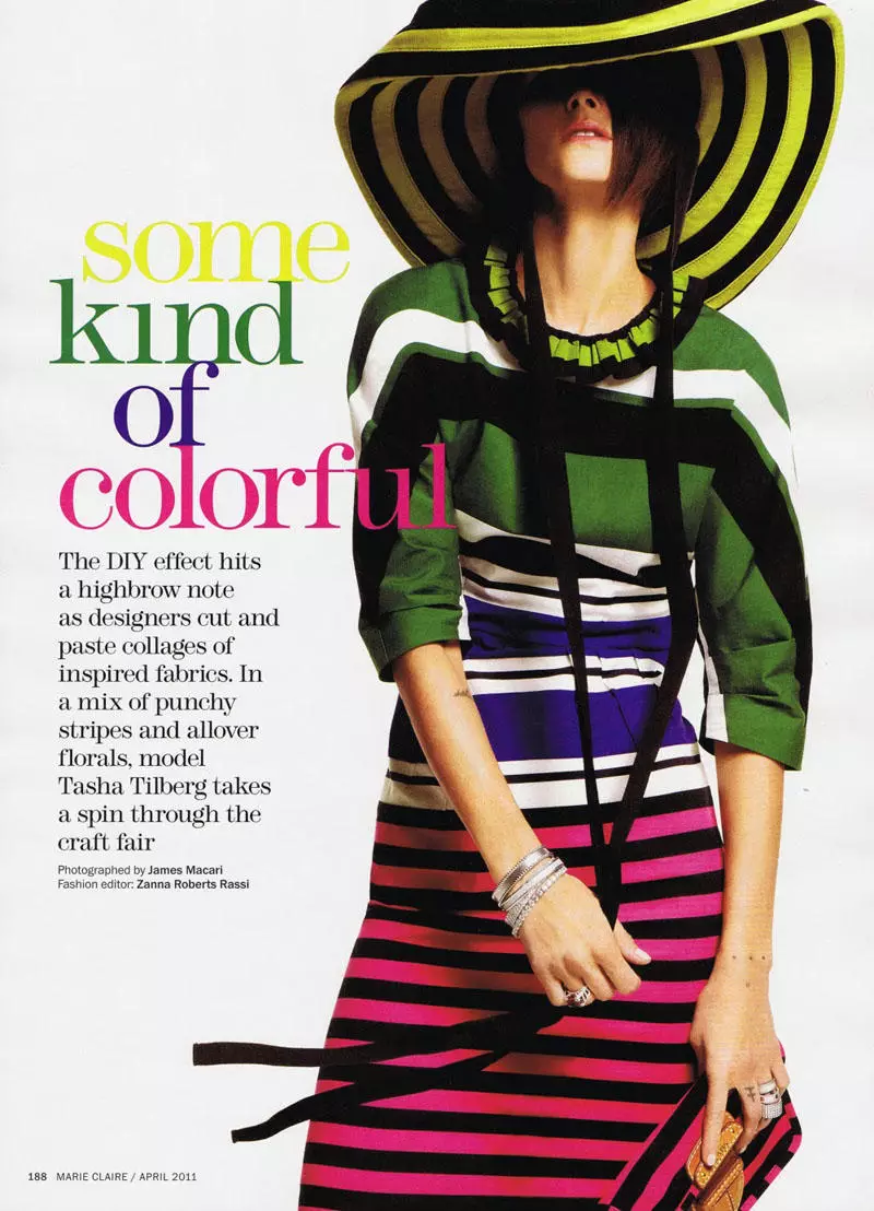 Tasha Tilberg ni James Macari para kay Marie Claire US Abril 2011