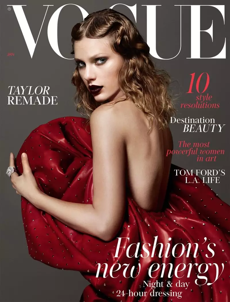 U-Taylor Swift ku-Vogue UK January 2018 Cover