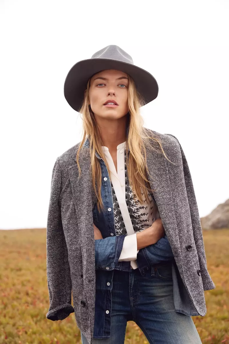 Martha Hunt stijgt in de Lucky Brand Holiday 2018-campagne