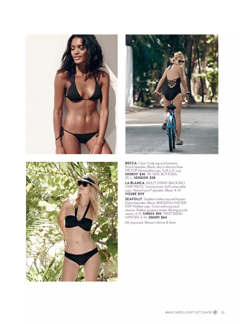 SWARTE SWIMSUITS: Swarte swimpakken fan merken lykas Becca, La Blanca en Seafolly binne te sjen