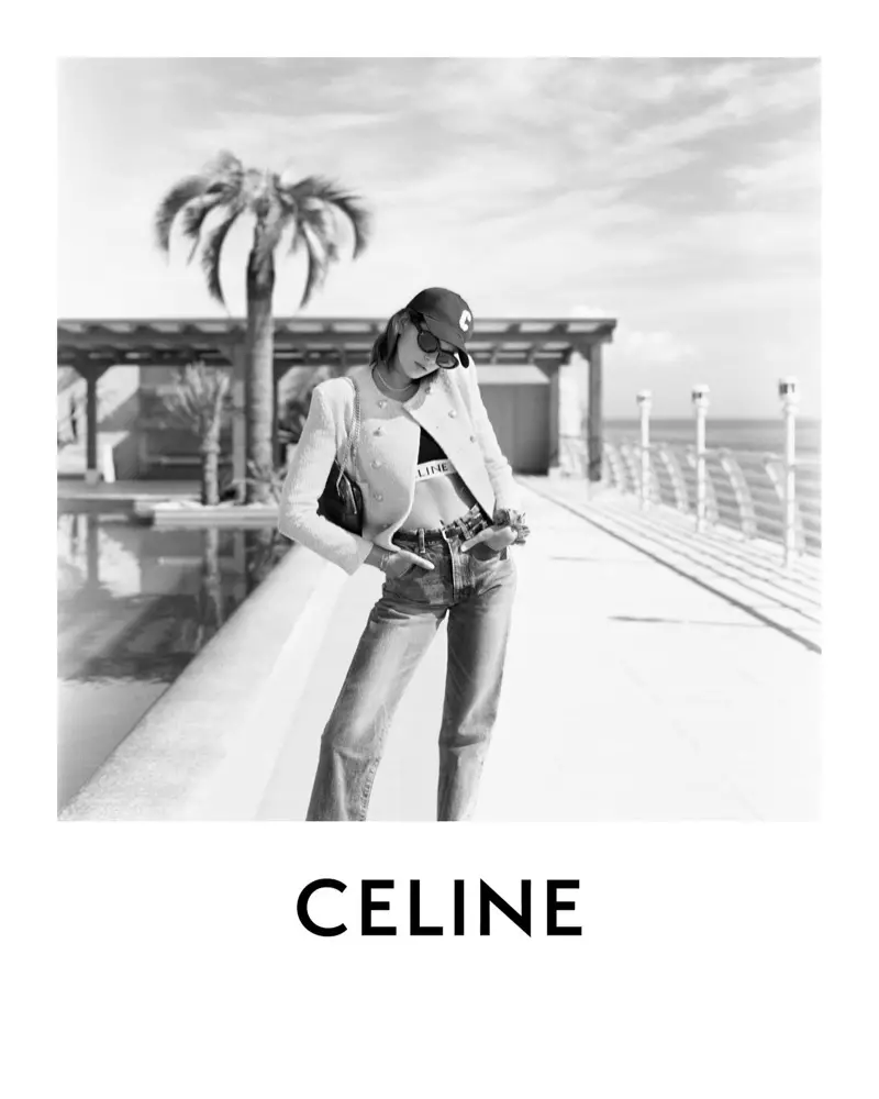 Tinapik ni Celine si Kaia Gerber para sa spring-summer 2021 campaign nito.