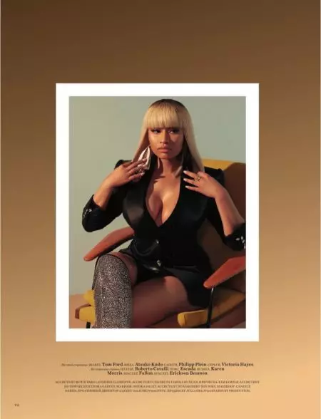 Nicki Minaj dia mamadika ny Glam Factor ho an'ny Harper's Bazaar Russia