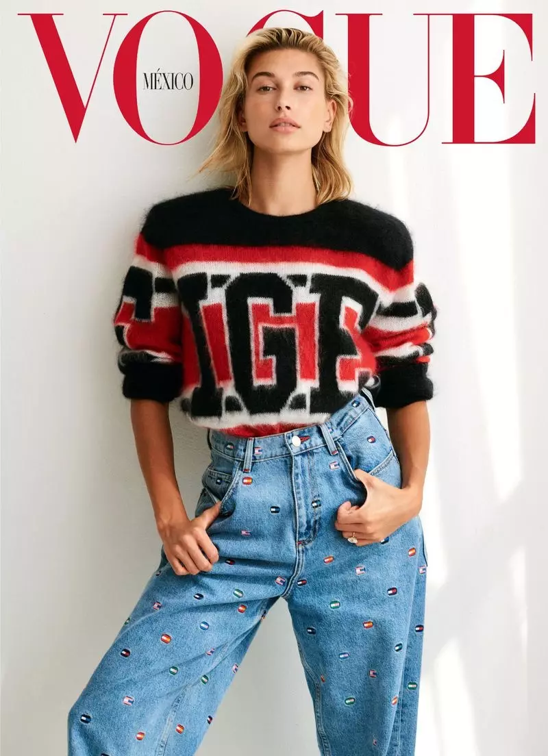 海莉·鮑德溫 (Hailey Baldwin) 以輕鬆的風格為《Vogue》墨西哥版發冷