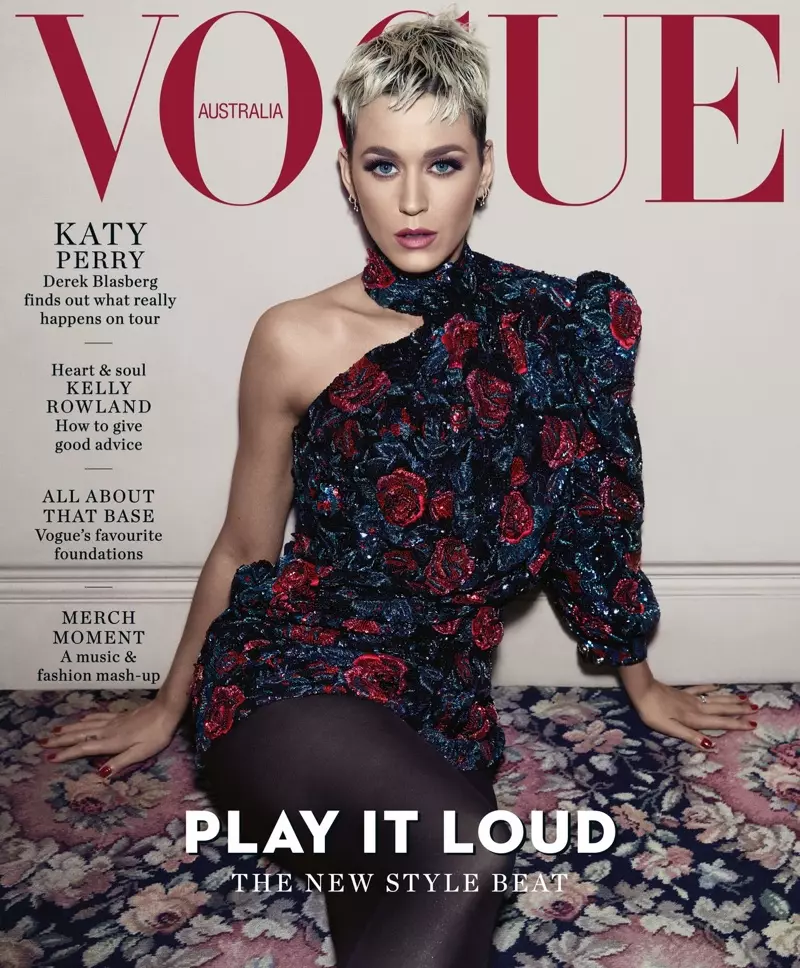 Katy Perry „Vogue Australia“ 2018 m. rugpjūčio mėnesio viršelyje