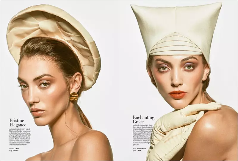 Neus Bermejo သည် Harper's Bazaar Thailand အတွက် Glam Beauty မော်ဒယ်များ