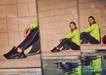 Selena Gomez schittert in PUMA LQD CELL Shatter Luster-sneaker