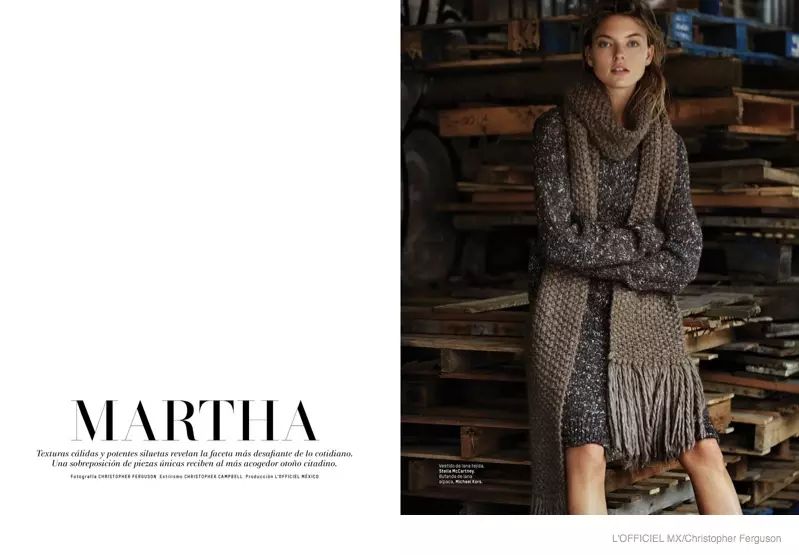 Martha Hunt ในสไตล์ Normcore สำหรับ L'Officiel Mexico Cover Shoot