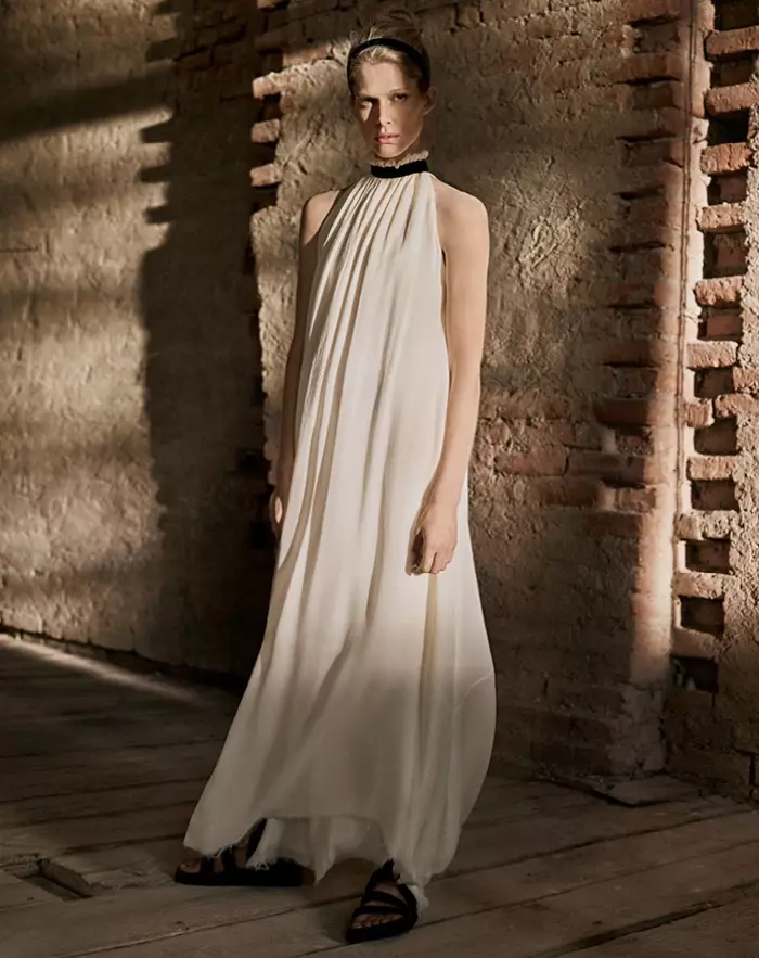 H&M Studiové hedvábné šifonové šaty