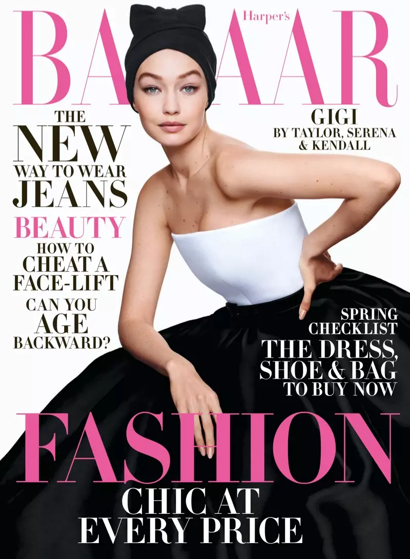 Gigi Hadid Harper 的 Bazaar US 2020 封面照片