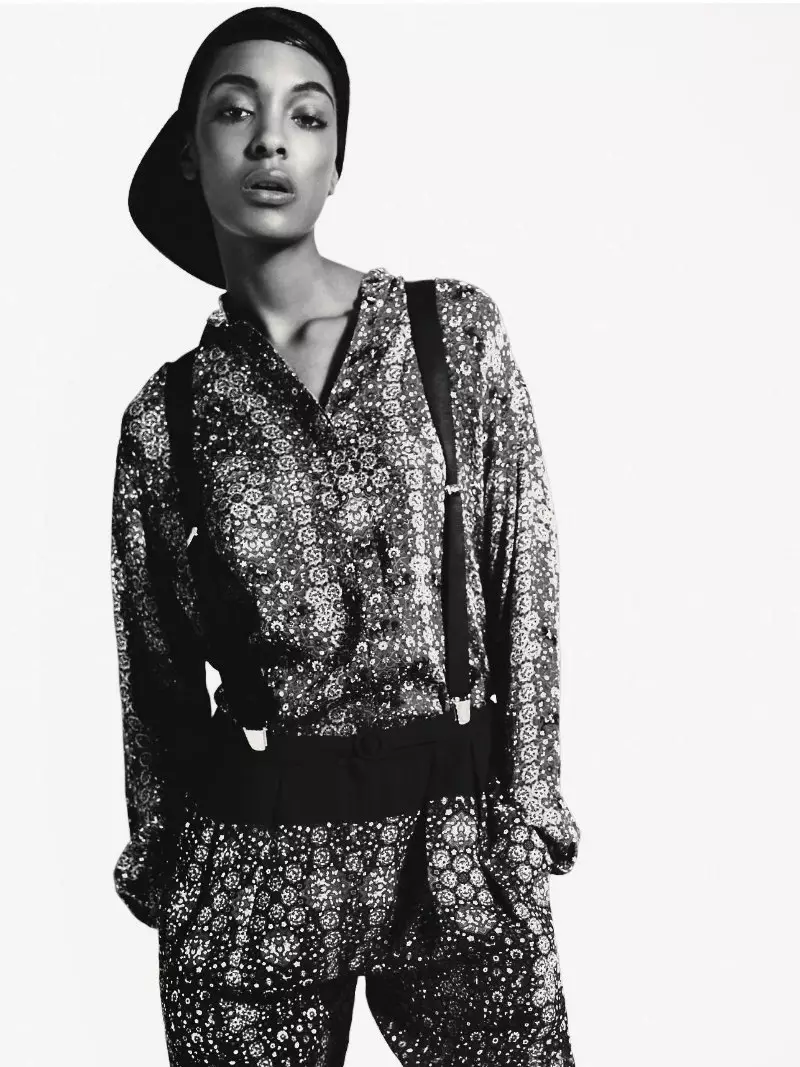 Jourdan Dunn er Pretty in Patterns for Vogue Russia oktober 2012 av Richard Bush