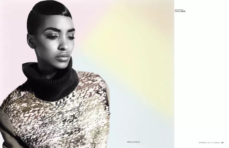 Jourdan Dunn er Pretty in Patterns for Vogue Russia oktober 2012 av Richard Bush