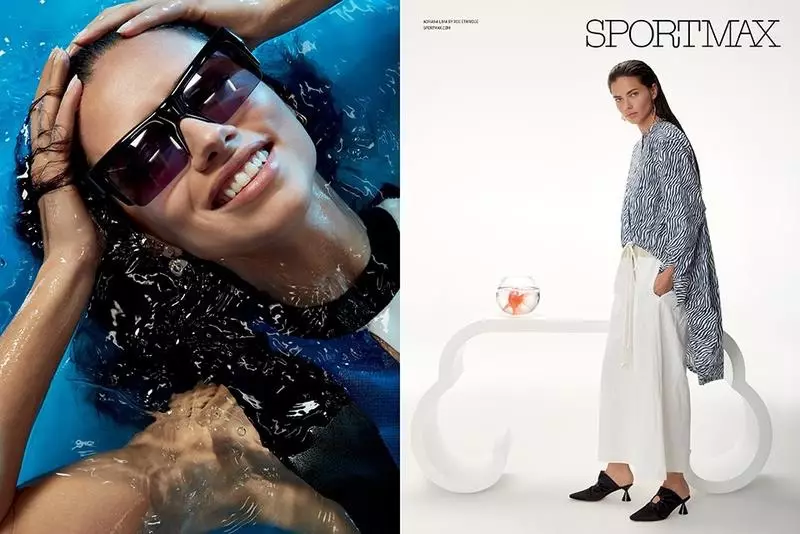 Manekenka Adriana Lima pozira u elegantnim naočalama za Sportmaxovu kampanju za proljeće 2017