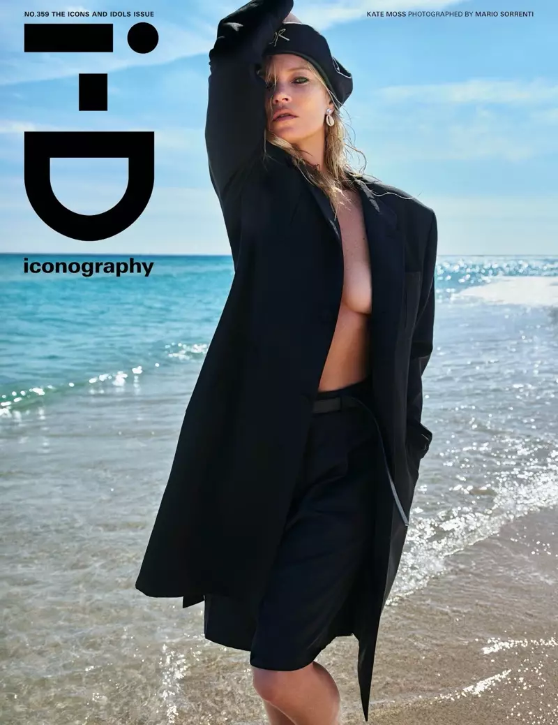 Kate Moss yn Mynd i'r Traeth mewn Dyluniadau Dior ar gyfer i-D