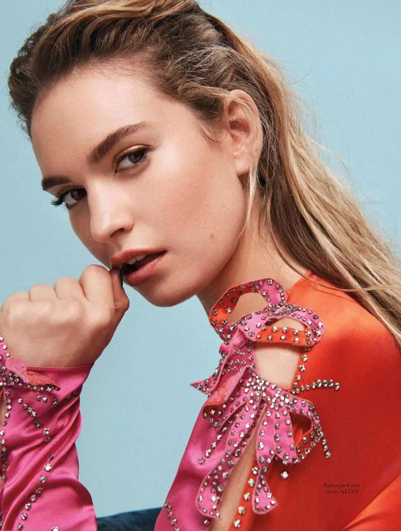 Glumica Lily James nosi Gucci haljinu