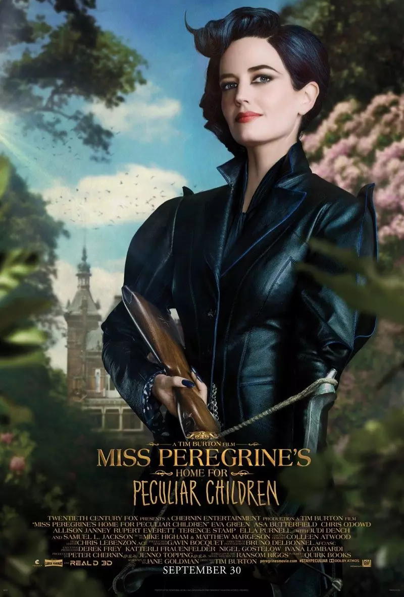 Eva Green pada poster Miss Peregrine's Home for Peculiar Children